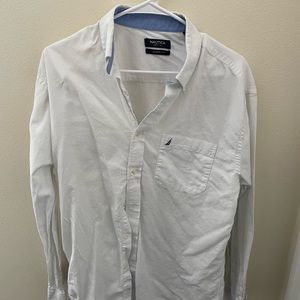 Nautica white button down shirt